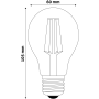 Avide LED žiarovka 10W E27 Milky Filament Globe teplá biela
