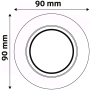 Avide ABGU10F-NS-CH podhľadové svietidlo - kruh normál výklopný chróm