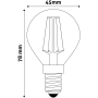 Avide LED žiarovka Frosted Filament Mini Globe 4W E14 NW 4000K (450lumen) neutrálna biela
