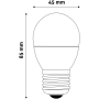 Entac LED žiarovka Mini Globe 6,5W E27 CW