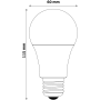 Avide LED žiarovka Globe A60 10W E27 EW teplá biela