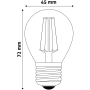 Avide LED žiarovka Filament Mini Globe 4W E27 WW 2700K (380lumen)