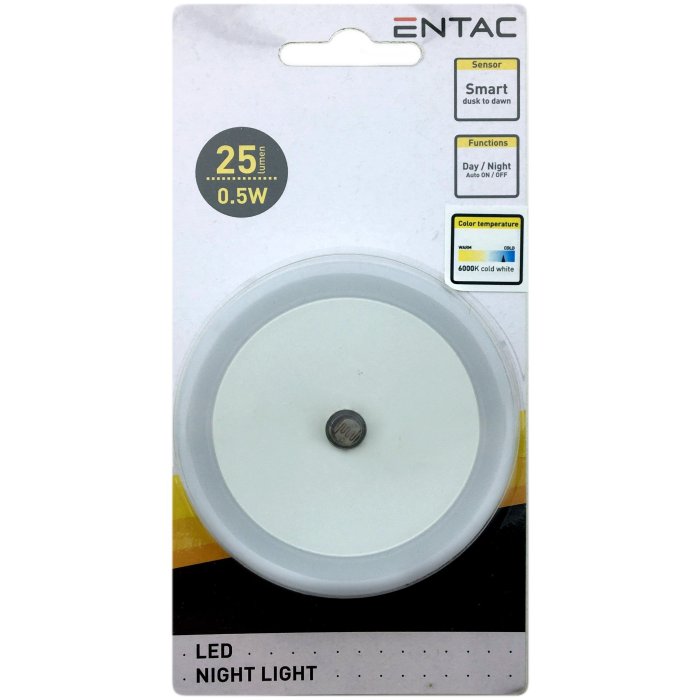 ENTAC Svietidlo orientačné/nočné 0,5W (kruh)