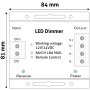 Avide LED Strip 12V - 5gombíkový stmievač RF 144W (jednofar. LED pás)