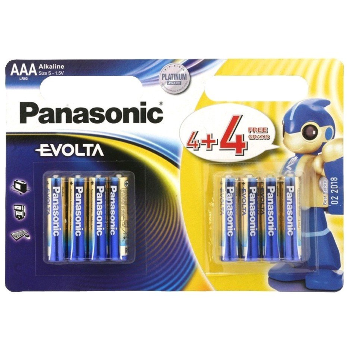 Panasonic EVOLTA alkaline LR03 4+4B