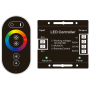 Avide LED Strip 12V RGB ovládač a ďiaľk. 6gombíkový RF 216W čierny