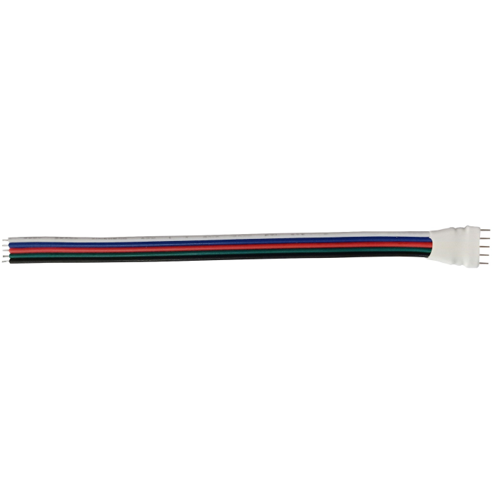 Avide LED Strip 12V RGB+W 5pin konektorový kábel IP20 Male-biely