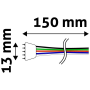 Avide LED Strip 12V RGB+W 5pin konektorový kábel IP20 Male-biely