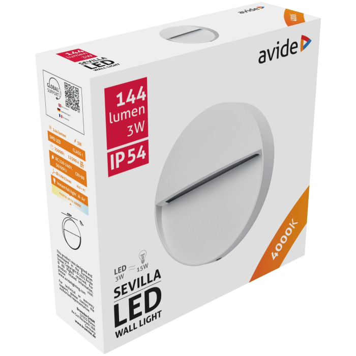 Avide Outdoor lampa LED schod. Sevilla 3W NW IP54
