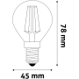 Avide LED Filament Mini Globe 6W E14 NW High Lumen (806lumen)