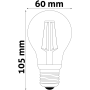 Avide LED Filament Globe 8W E27 WW (806lumen)