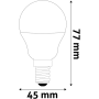 Avide LED Mini Globe G45 4,5W E14 CW (470lumen)