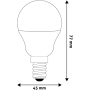 Avide LED Mini Globe G45 4,5W E14 CW (470lumen)