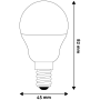 Avide LED Mini Globe G45 6,5W E14 NW (806lumen)