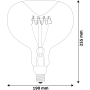 Avide LED Jumbo Filament Eshima 6W E27 EW Smoky (150lumen) dimmable