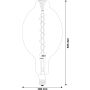 Avide LED Jumbo Filament Ponte 8W E27 EW Amber (500lumen) dimmable