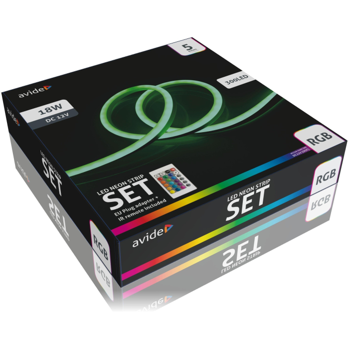 Avide LED Strip Neon 12V 18W RGB 5m s ďiaľkovým