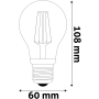 Avide LED Filament Globe A70 10.5W E27 NW High Lumen (1521lumen)