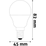 Avide LED Mini Globe G45 2,9W E14 NW Super High Lumen (470lumen)