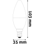 Avide LED Candle 2,9W E14 WW Super High Lumen (470lumen)