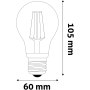 Avide LED Filament Globe 8.5W E27 NW High Lumen (1055lumen)