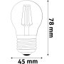 Avide LED Filament Mini Globe 6.5W E27 NW High Lumen (806lumen)