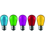Avide dekoračná LED Filament 1W E27 (zelená/modrá/žltá/červená/fialová)