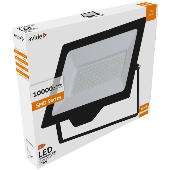 Avide LED SLIM Reflektor SMD 100W NW (10.000 lumen)