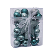 Artezan vianočná ozdoba - guľe 3cm 30kus/krabica Light Blue + špic
