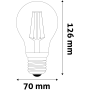 Avide LED Filament Globe 12W E27 NW High Lumen (1800lumen)