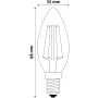 Avide LED Filament Candle 6W E14 NW High Lumen (806lumen)***
