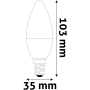 Avide LED Candle 4,5W E14 CW (470lumen)