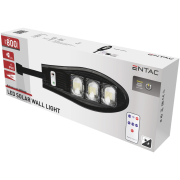 ENTAC Pouličné svietidlo LED Solar 800Lm (pohyb.senzor, automat.Dimm,ďiaľkový ovládač)
